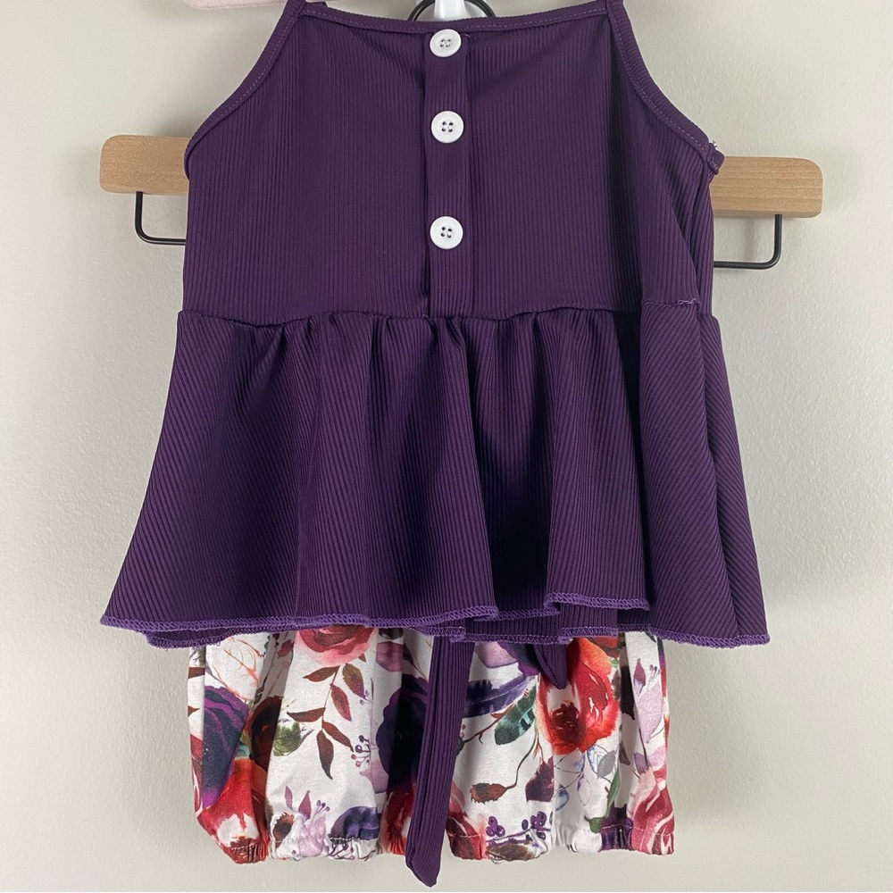 🌷 Unlabeled Cotton-Blend 2-Piece Floral Cami & Shorts Set